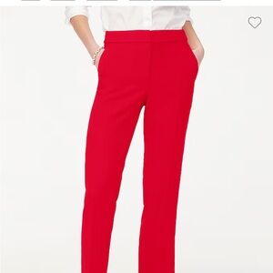 J. Crew Factory Vibrant Red Straight Leg Pants